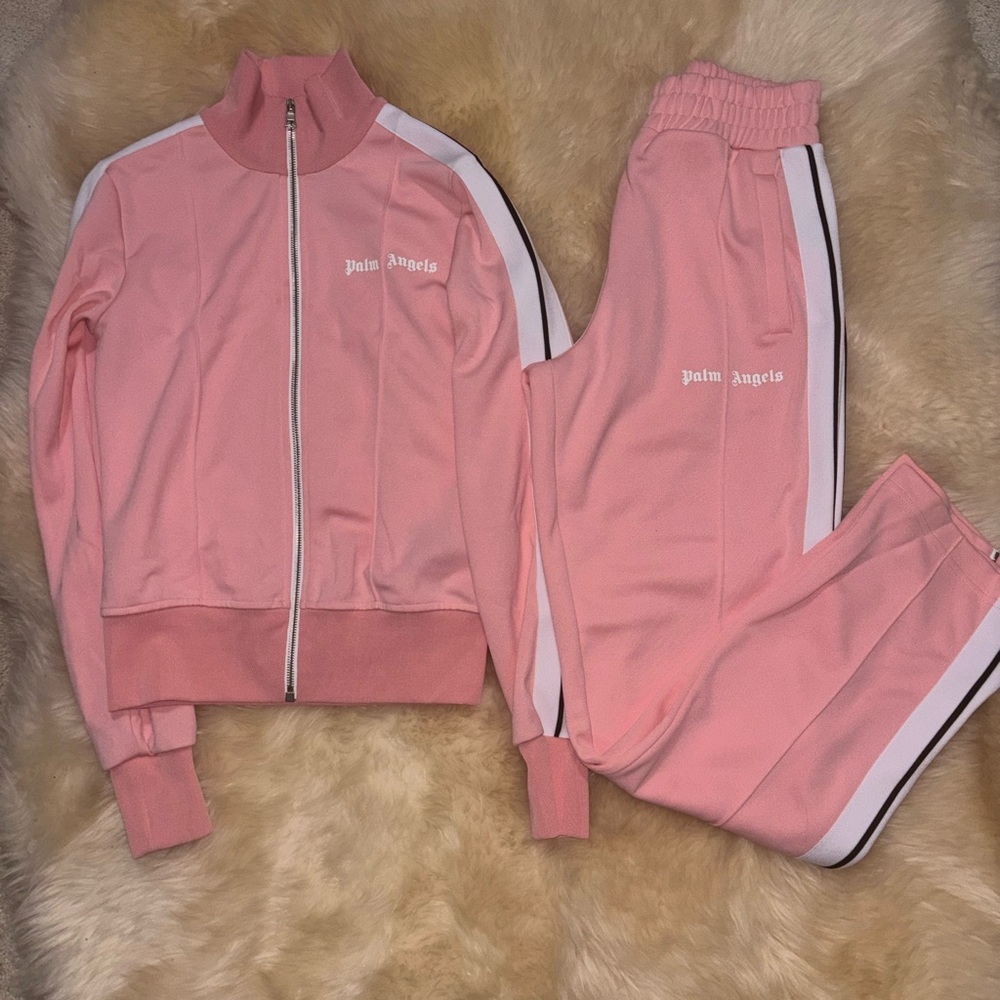 Palm Angels Pink Track Jacket & Joggers Set